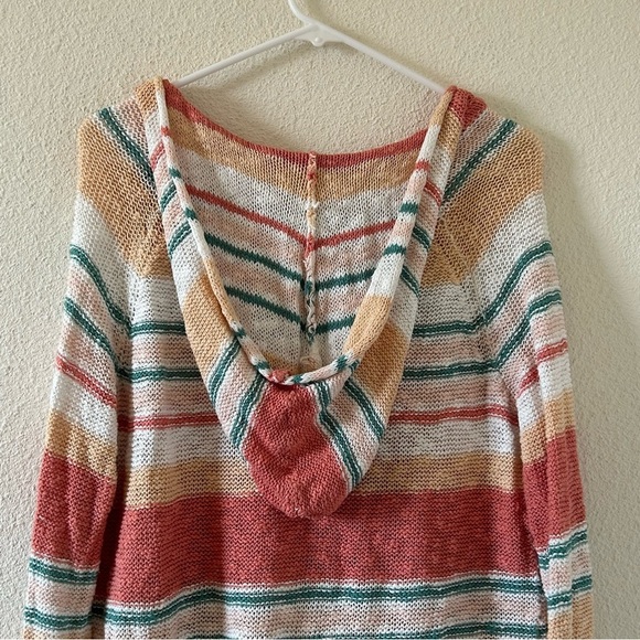 Roxy Women’s Knit Pull Over Hoodie Small Beachy Vacation surf Coverup Cruise - Picture 10 of 13